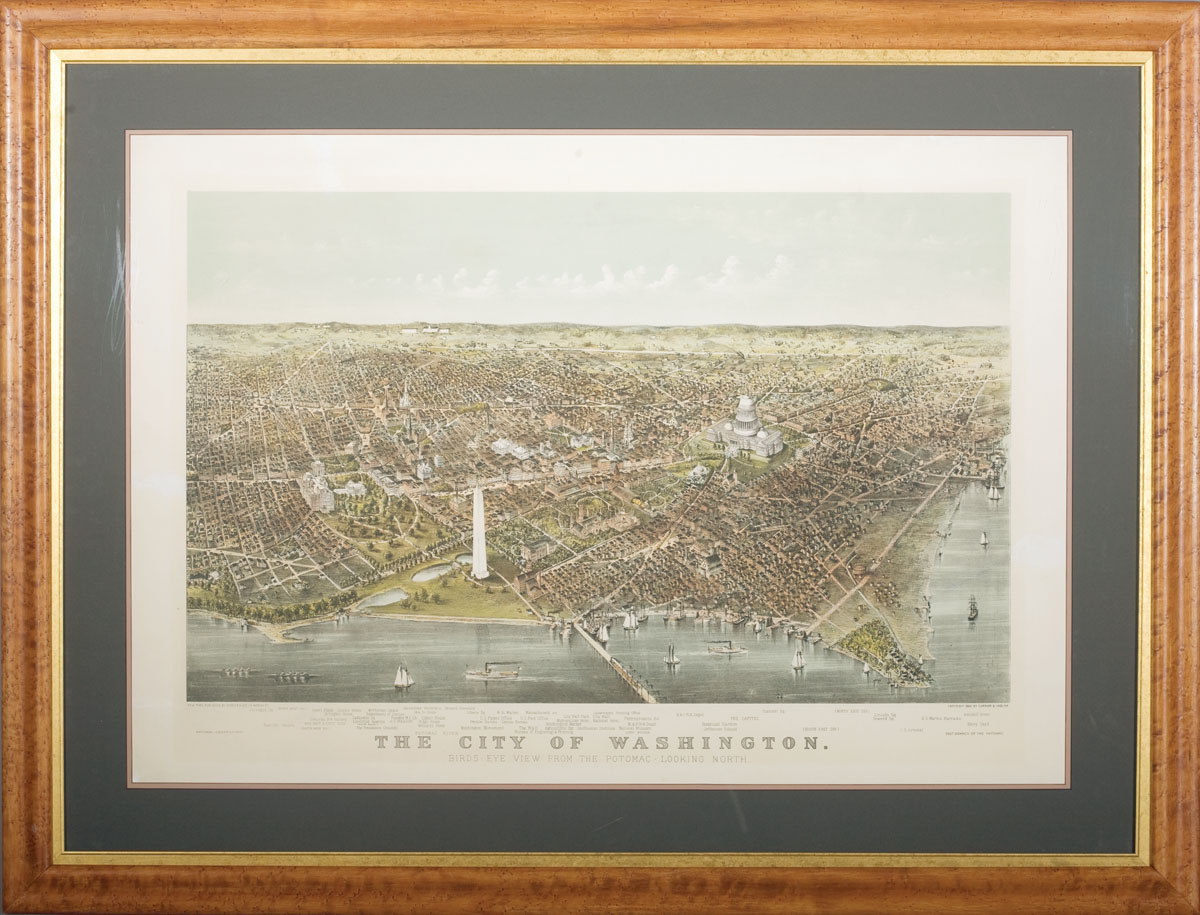 Appraisal: CURRIER AND IVES LARGE FOLIO COLORED LITHOGRAPH quot CITY OF