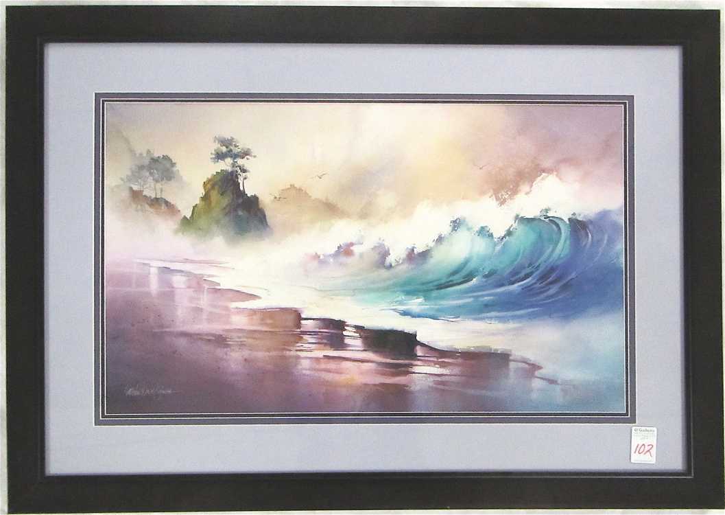 Appraisal: MICHAEL DAVID SORENSEN WASHINGTON STATE B WATERCOLOR Pacific Blue x