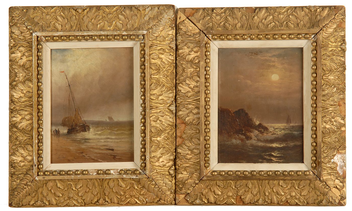 Appraisal: ATTRIBUTED TO CHARLES HENRY GIFFORDAmerican - Pair of coastal scenes