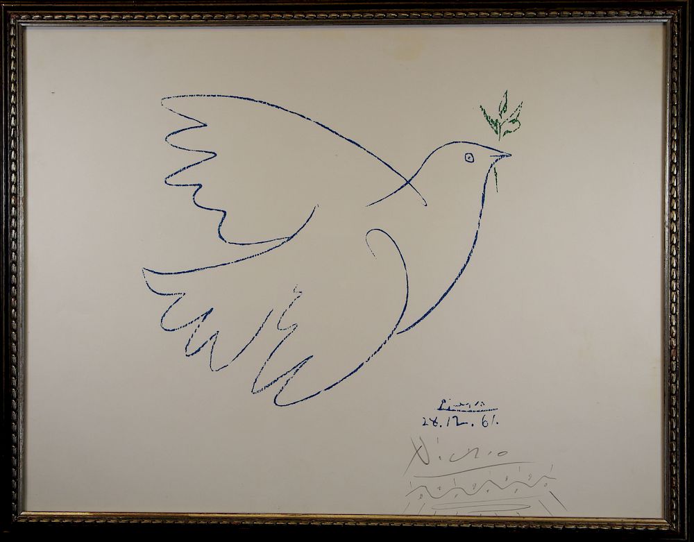 Appraisal: Picasso The Blue Dove Lithograph Pablo Picasso The Blue Dove