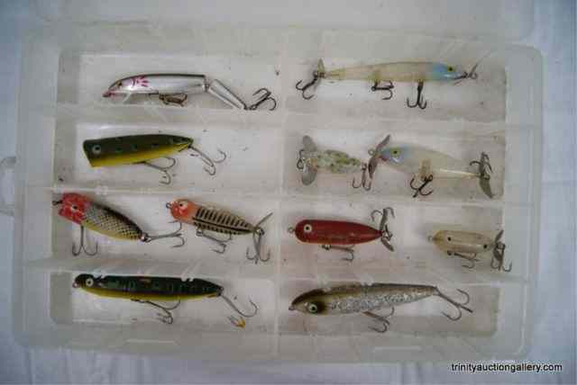 Appraisal: Heddon Other Fishing Lure LotSmall fishing lure case with Heddon