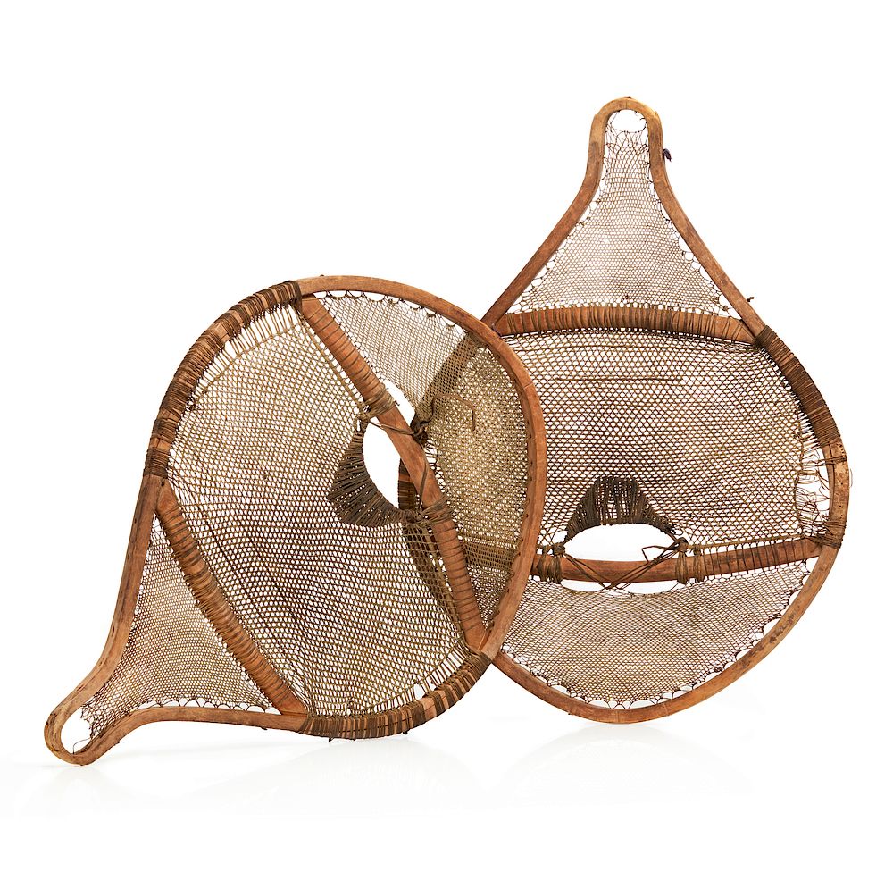 Appraisal: Pair of Early Native American Snow Shoes owned by Dillon