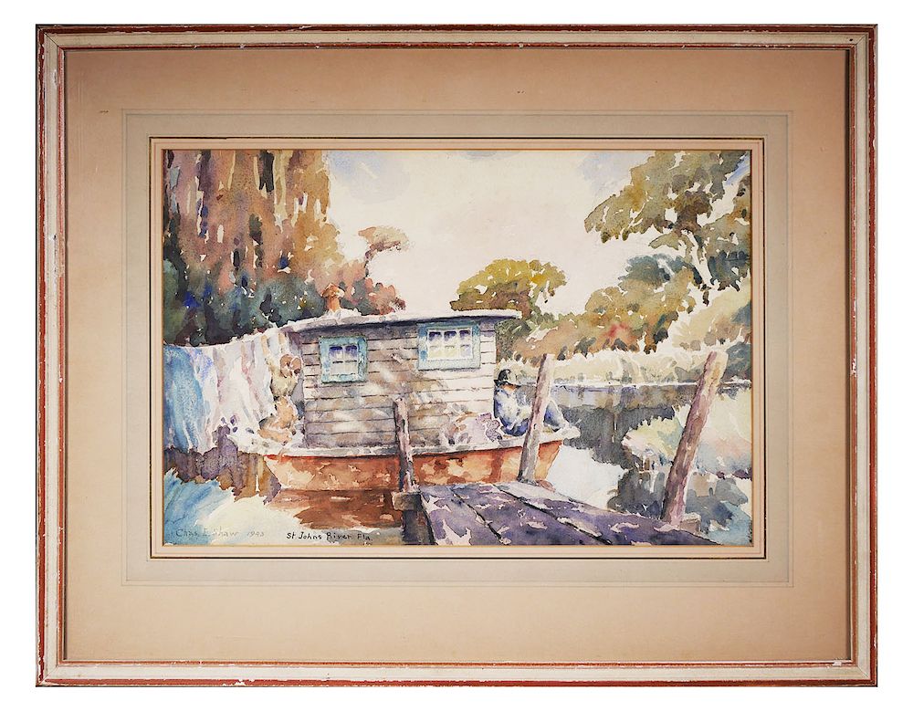 Appraisal: CHARLES E SHAW St Johns River Watercolor Watercolor on paper