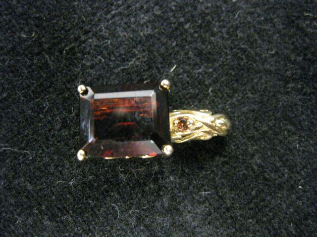 Appraisal: Garnet Pendant carat square gem in k yellow gold