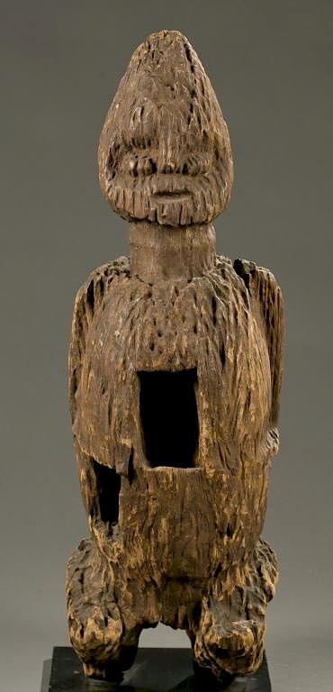 Appraisal: Bangwa desiccated male figure th th c A standing desiccated