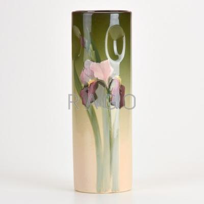 Appraisal: WELLER Eocean vase with iris decoration Marked Condition Report