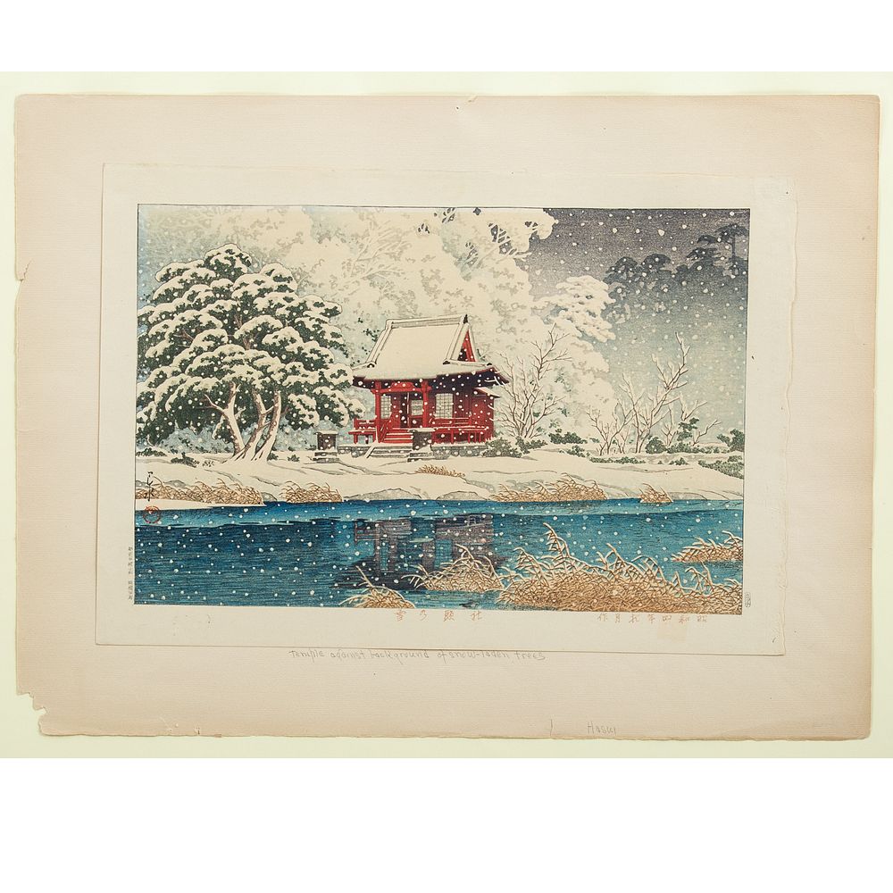 Appraisal: Kawase Hasui Shato No Yuki woodblock print Japanese - Snow