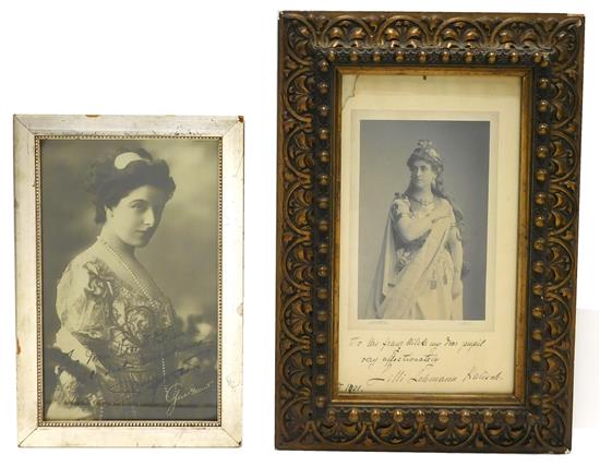 Appraisal: Early th C autographed photographic prints of opera sopranos Lilli