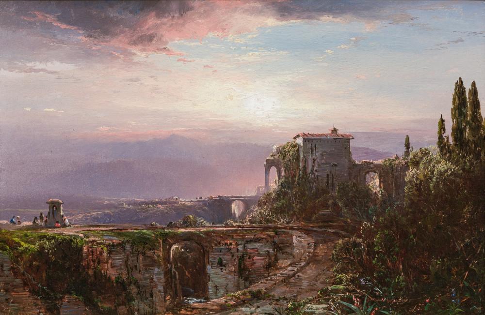 Appraisal: WILLIAM LOUIS SONNTAG SR American - Sunset Italy oil on