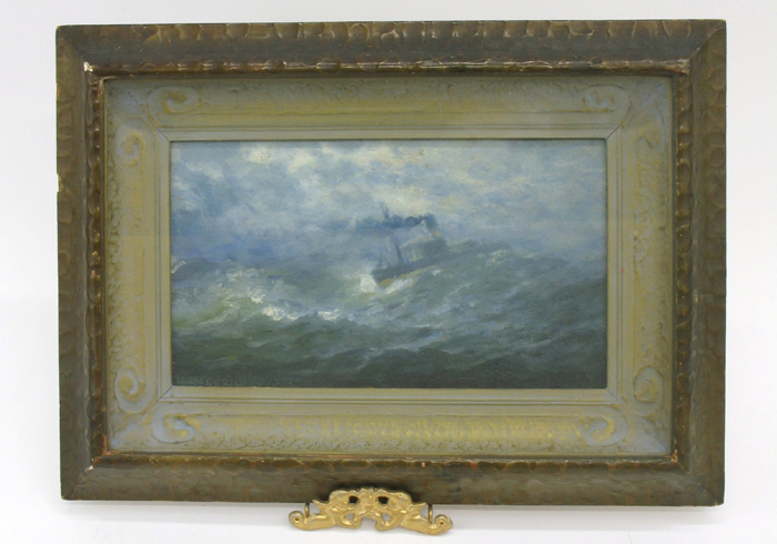 Appraisal: NELS HAGERUP OIL ON PANEL San Francisco California - Fishing