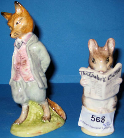 Appraisal: Beswick Beatrix Potter Figures Foxy Whiskerd Gentlemnen and Tailor of