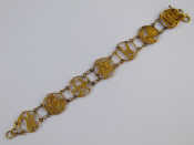 Appraisal: A Chinese yellow metal tests carat gold bracelet approx cm