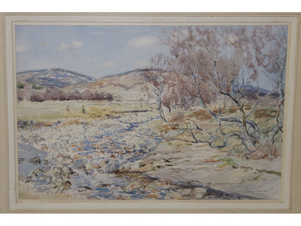 Appraisal: WILLIAM ARTHUR CARRICK Watercolour 'On the Cynack Kingussie' signed recto