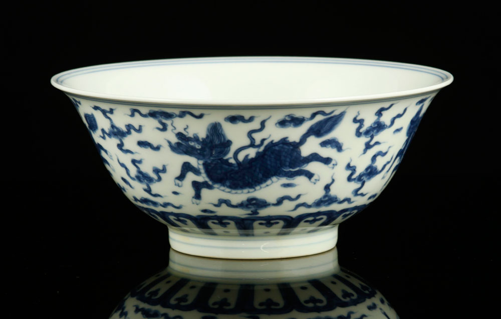 Appraisal: - Chinese Blue and White Bowl Chinese blue and white