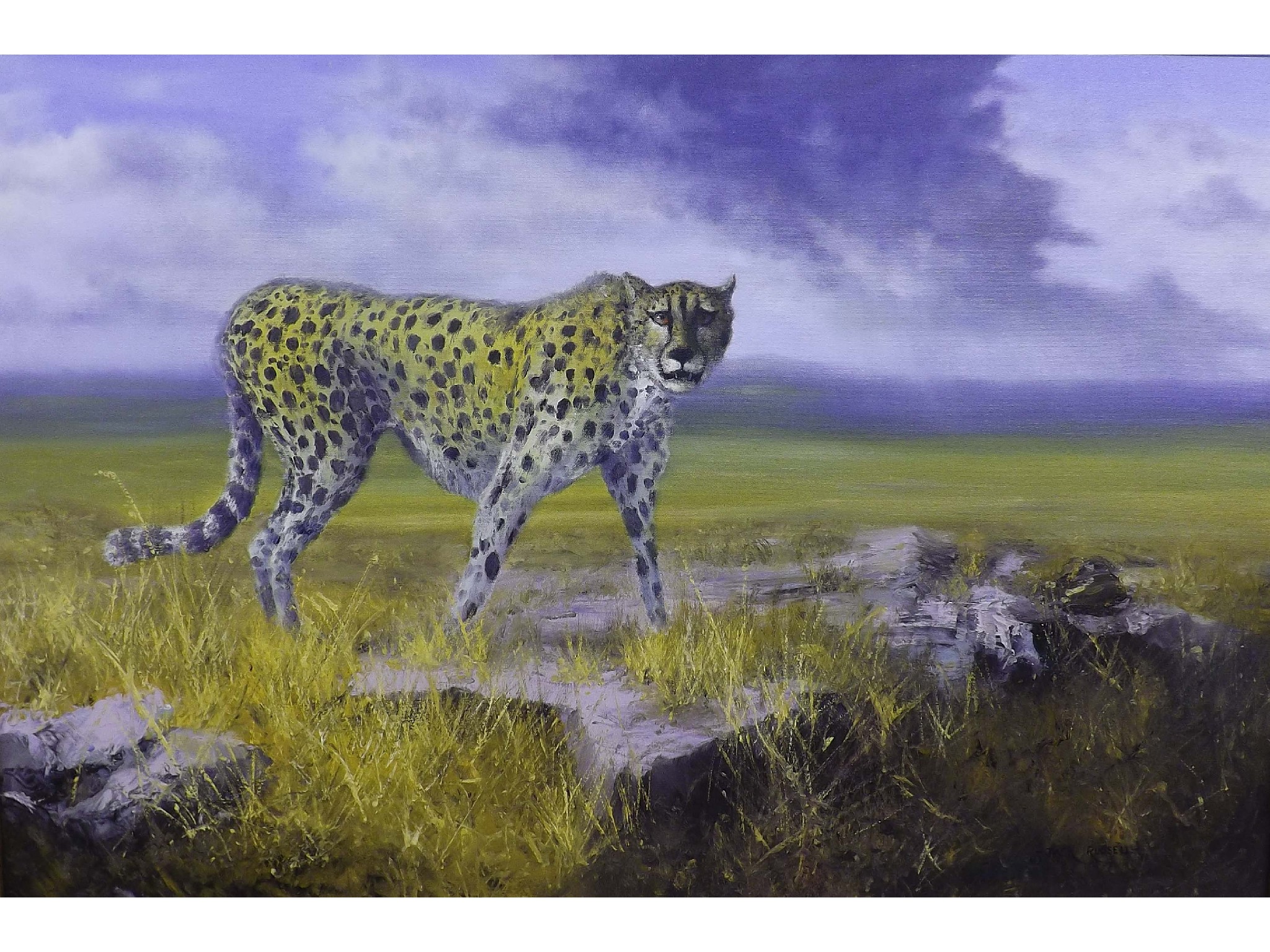 Appraisal: Jack Russell MBE th st Century Contemporary - 'Cheetah Storm'