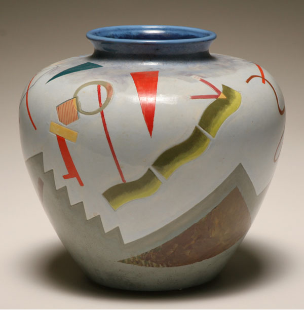 Appraisal: Doris Vlasek-Hails American - surrealist studio pottery vase with floating