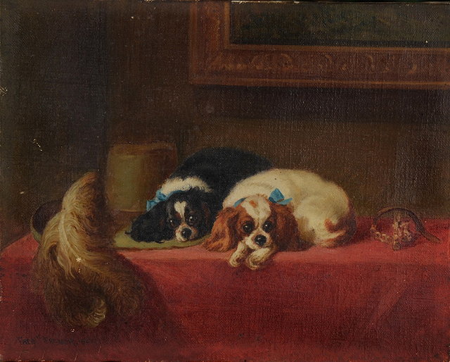 Appraisal: FREDERICK FRENCH Act c -c The Cavalier's Pets signed and