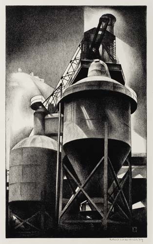 Appraisal: LOUIS LOZOWICK Tanks Lithograph x mm x inches full margins