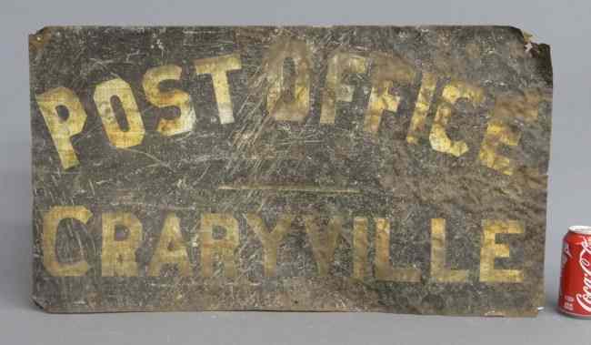 Appraisal: Early Craryville Post Office sign '' x '' x ''