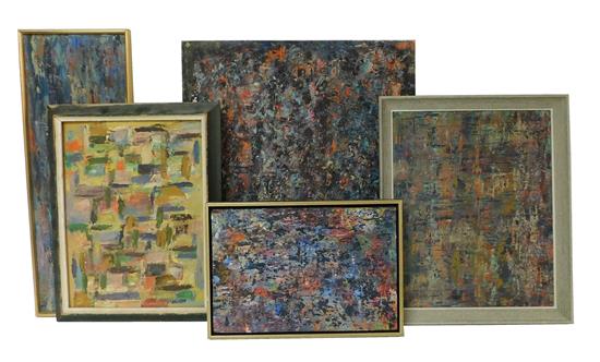 Appraisal: Herman Blumenthal American th C collection of five mid-century oil