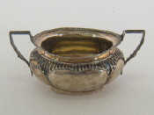 Appraisal: A late Victorian silver two handled lobed oval sugar bowl