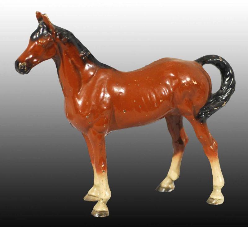 Appraisal: Cast Iron Horse Doorstop Description Full figure Bay color Condition