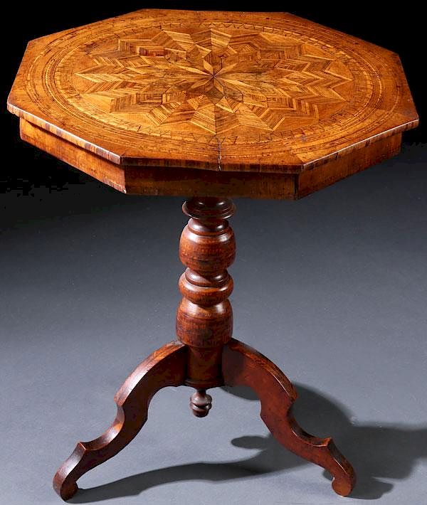 Appraisal: AN EARLY TH CENTURY MARQUETRY TEA TABLE AN EARLY TH