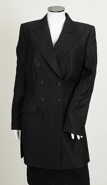 Appraisal: A pre- Alexander McQueen black coat double breasted button fastening