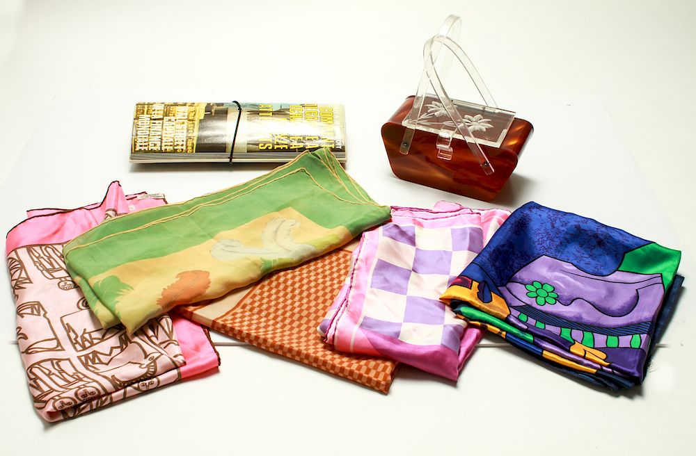 Appraisal: Ladies' Vintage Accessories incl Scarves Bags Ladies' vintage accessories group