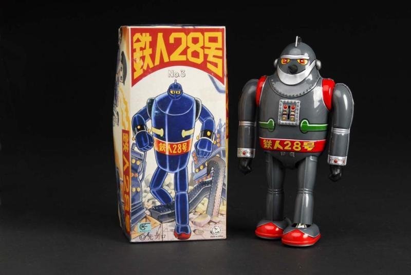 Appraisal: Tin Mechanical T- Gigantor Robot Wind-Up Toy Description Japanese Reproduction