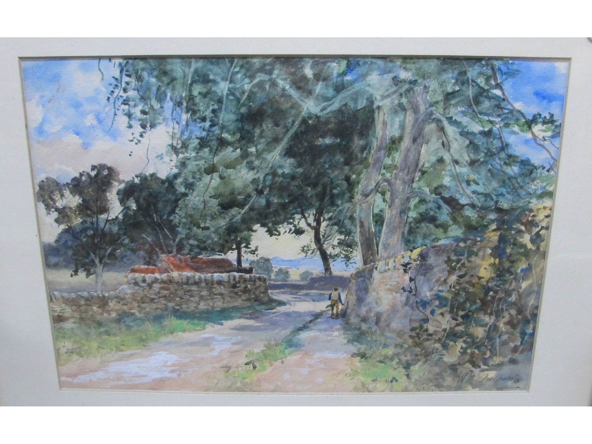 Appraisal: W E LOCKHART A Figure in a Country Lane signed