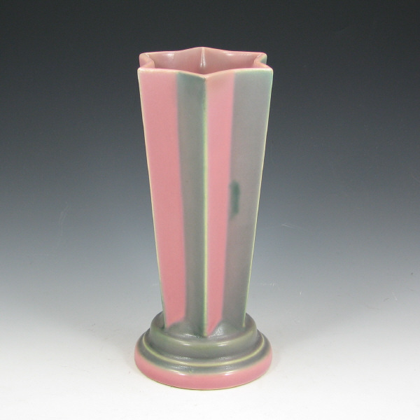 Appraisal: Roseville Futura - Pleated Star Vase Roseville Futura - Pleated