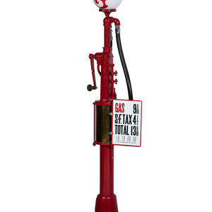 Appraisal: A Previsible Gasoline Pump With Globe Early th Century affixed