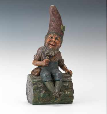 Appraisal: A Large Bernard Bloch Full Figural Seated Gnome on Log