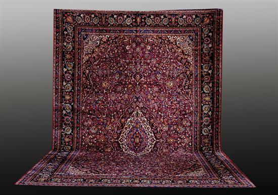 Appraisal: Antique Persian Kashan carpet circa ' x '