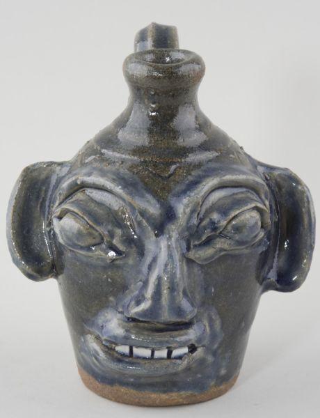 Appraisal: NC Pottery Burlon Craig Face Jug diminutive size alkaline glazed