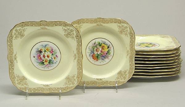 Appraisal: Twelve Royal Worcester porcelain dessert plates William Hale date code