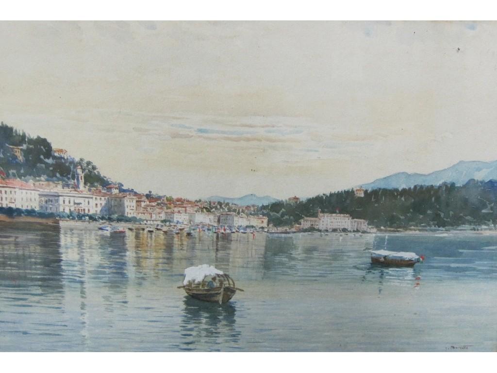 Appraisal: J BONETTI View on Lake Como signed x in and