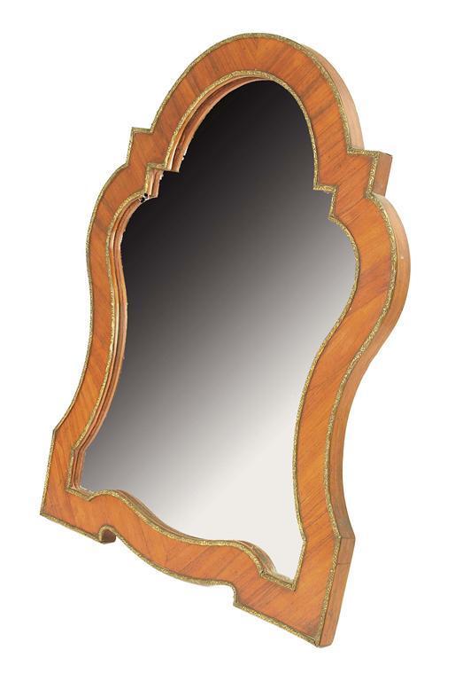 Appraisal: A French kingwood and gilt metal mounted easel back mirror