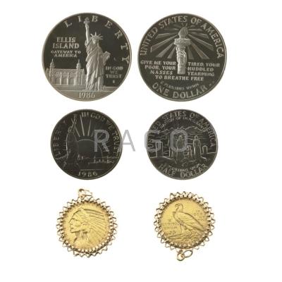 Appraisal: AMERICAN COINS Forty-two pieces including gold coin coin Eisenhower sets