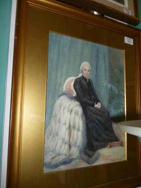 Appraisal: BEATRICE PARSONS - - Portrait of a lady watercolour signed