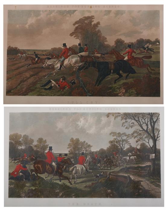 Appraisal: AFTER JOHN FREDERICK HERRING English - Herring's Fox-Hunting Scenes Four