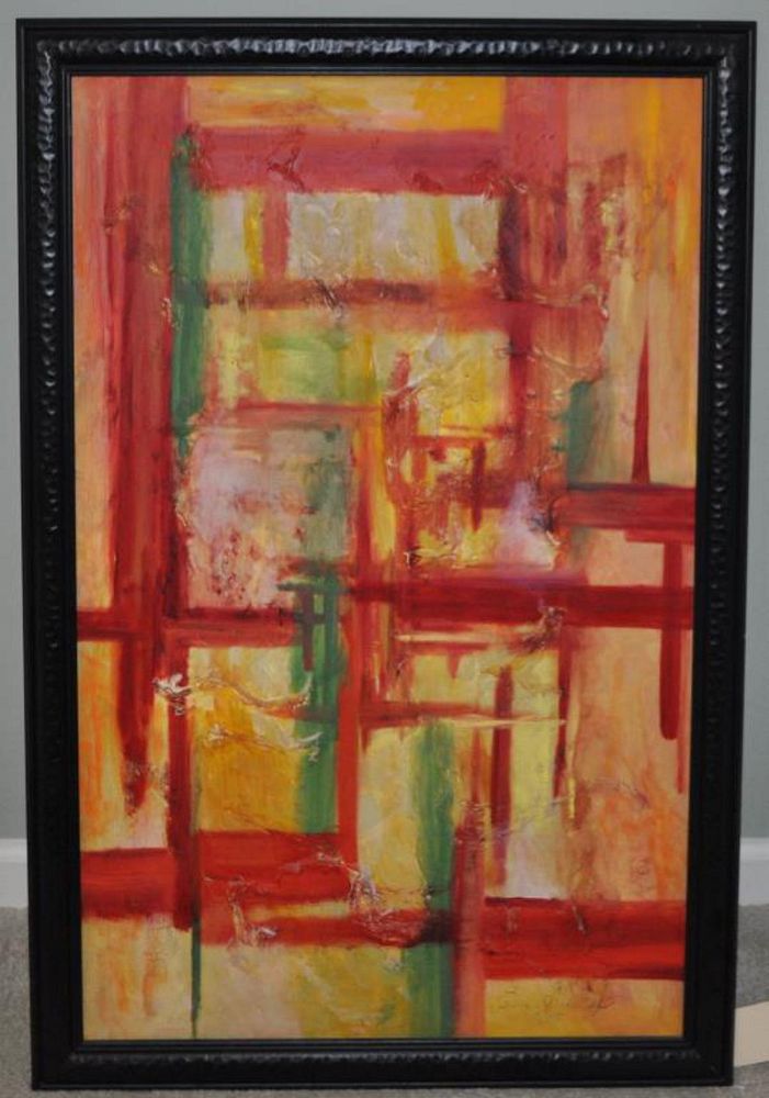 Appraisal: Lewis Sokoloff Abstract Composition O C American th c signed