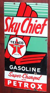 Appraisal: Texaco porcelain sign x Texaco porcelain sign x