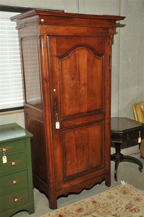 Appraisal: ARMOIRE Cherry having mortise and pegged construction molded cornice and