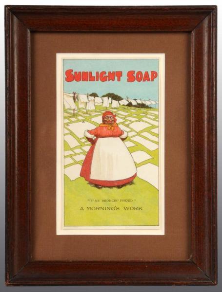 Appraisal: Sunlight Soap Advertisement Card Description Late s Advertising on back