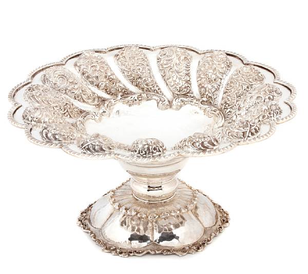 Appraisal: A continental sterling compote after the antiqueModern The bowl of