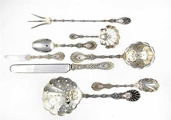 Appraisal: Whiting Radiant pattern sterling flatware and serving pieces New York