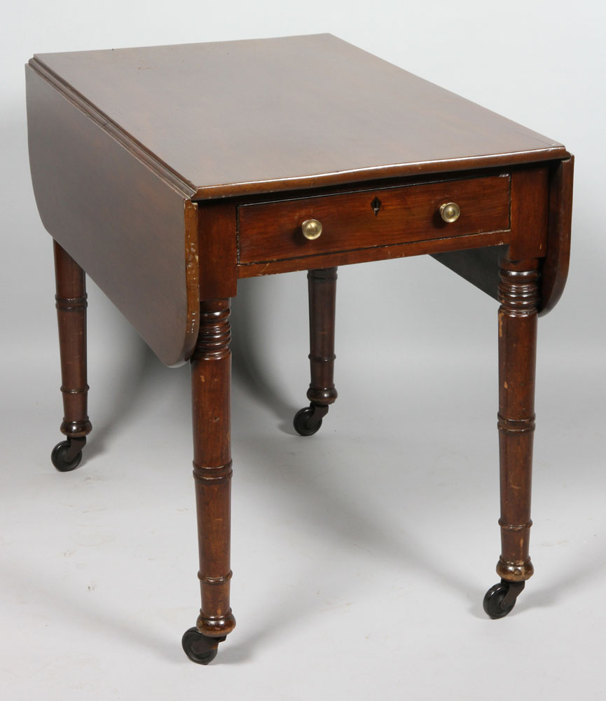 Appraisal: - th C Mahogany Pembroke table th century mahogany Pembroke