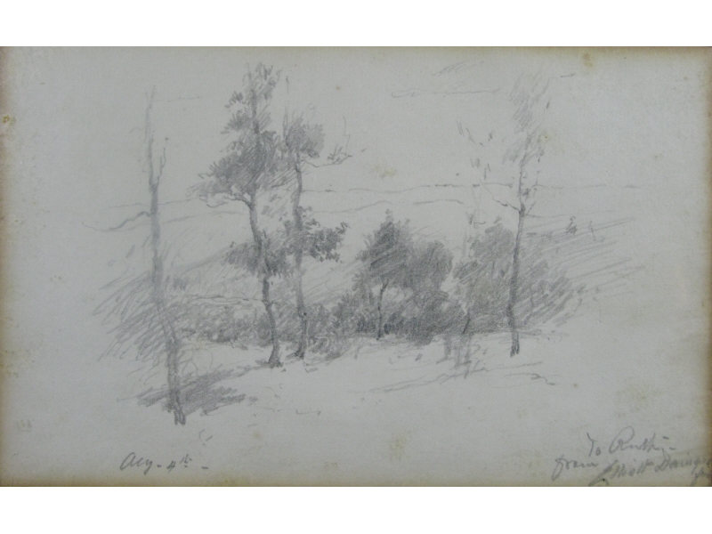 Appraisal: Elliott Daingerfield NC NY - Treeline charcoal on paper inscribed